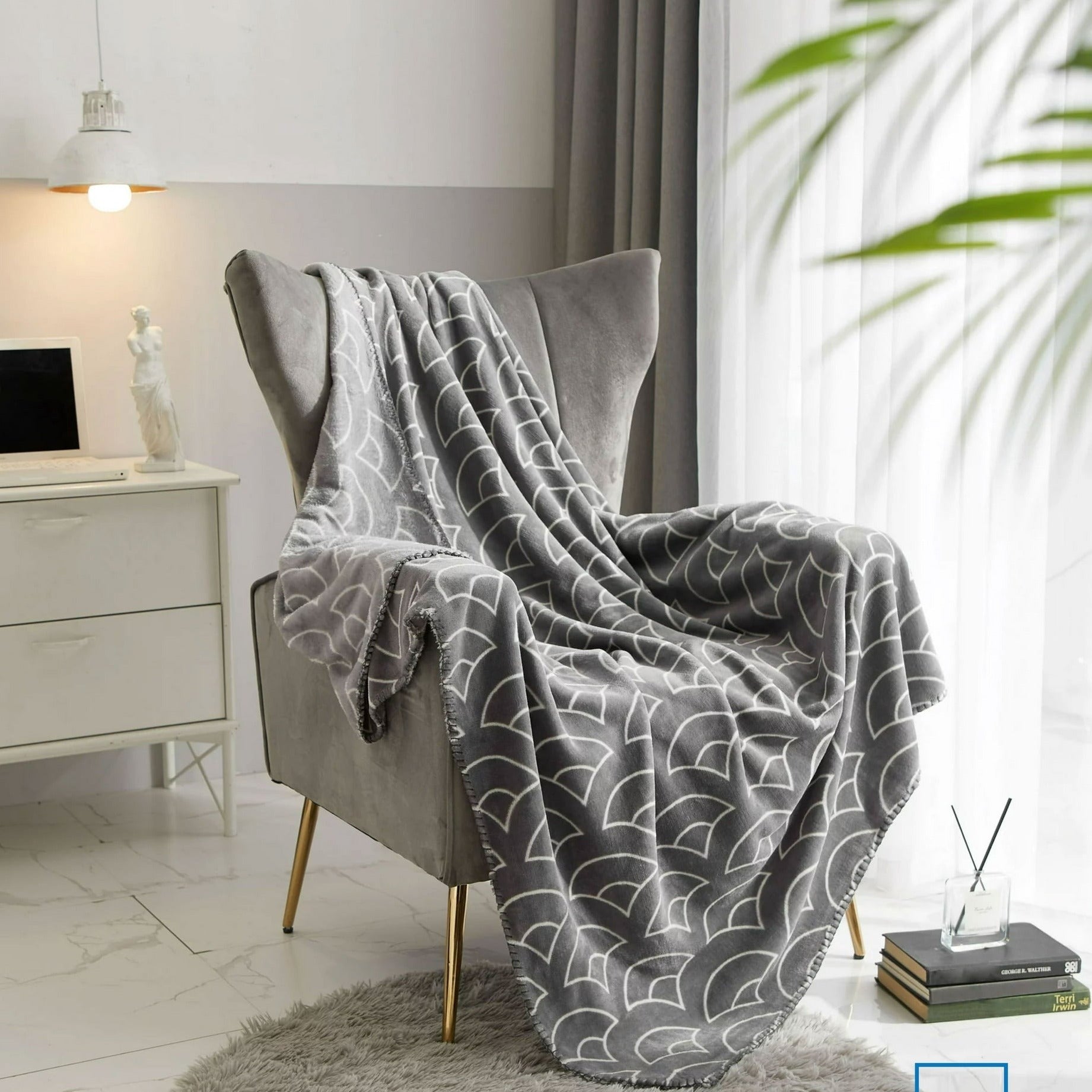 Blue Plush Throw Blanket 50 Blue Plush Throw Blanket 50